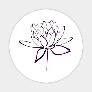 Lotus Flower Calligraphy (Plum) Magnet